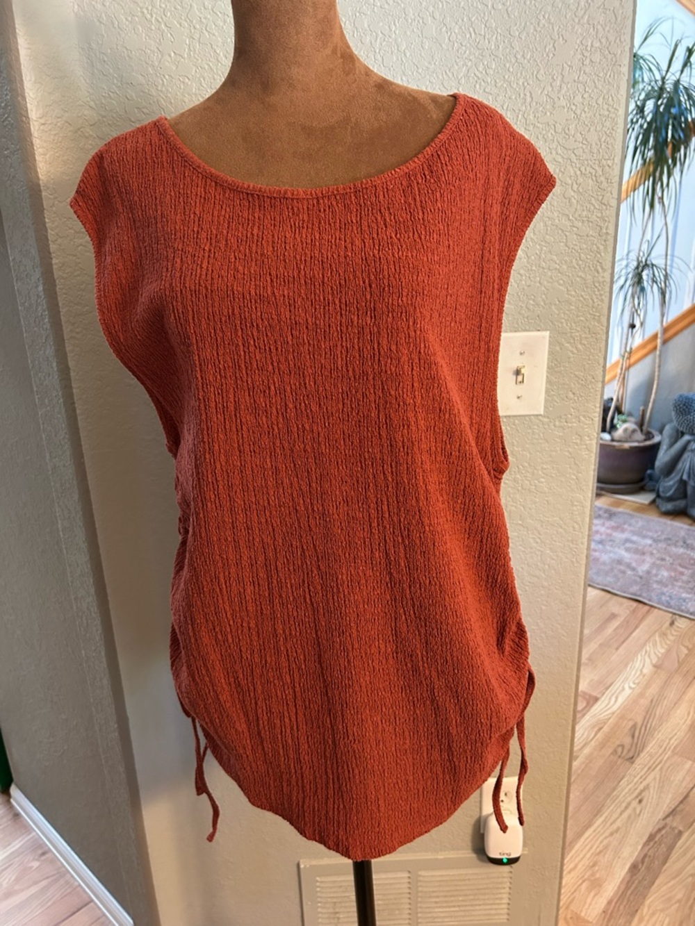 Free People Beach Women’s Rust Scoop Neck Sleeveless Tank Top xl